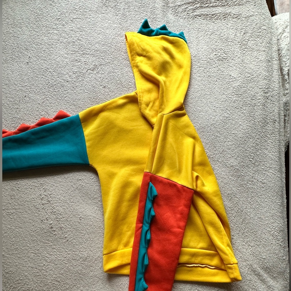 Colorblock dinosaur hoodie size M no brand